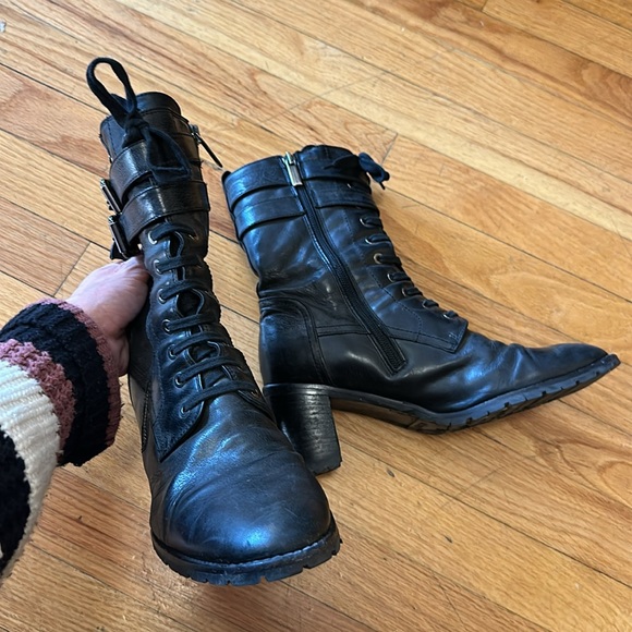 Aquatalia Lace-Up Boots With Side Zipper - Picture 5 of 7